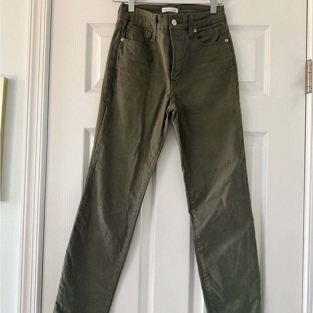 Good American Olive Green Pants